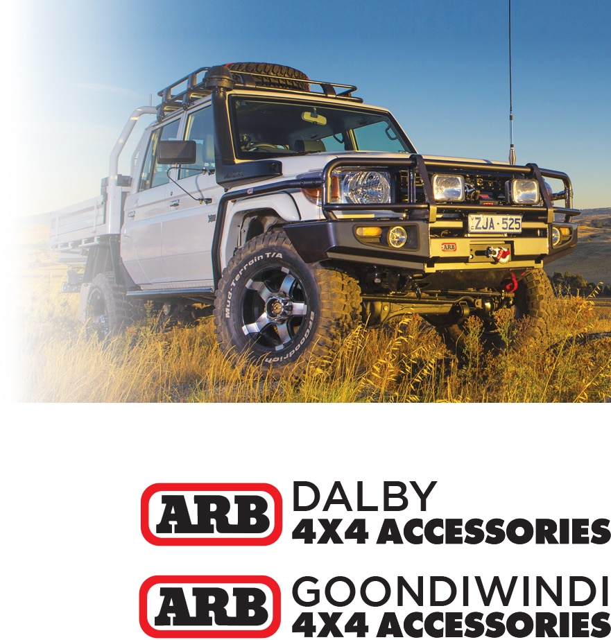 ARB 4x4 Accessories logo Dalby and Goondiwindi with 4wd