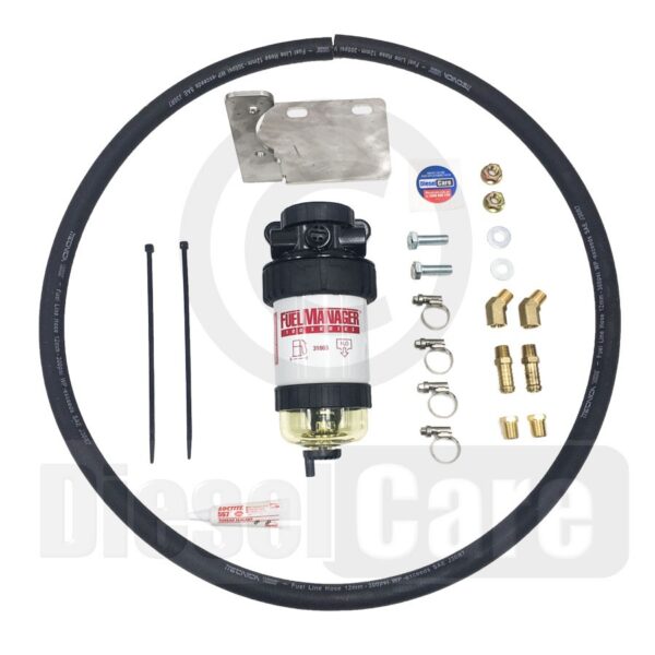 Mitsubishi Pajero Fuel Manager Primary Fuel Filter Kit - Left Hand Front Mount for Vehicles With Snorkel Fitted