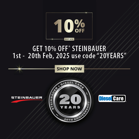 GET 10% off Steinbauer Power Modules - celebrating 20 years of partnership - Diesel Care and Steinbauer